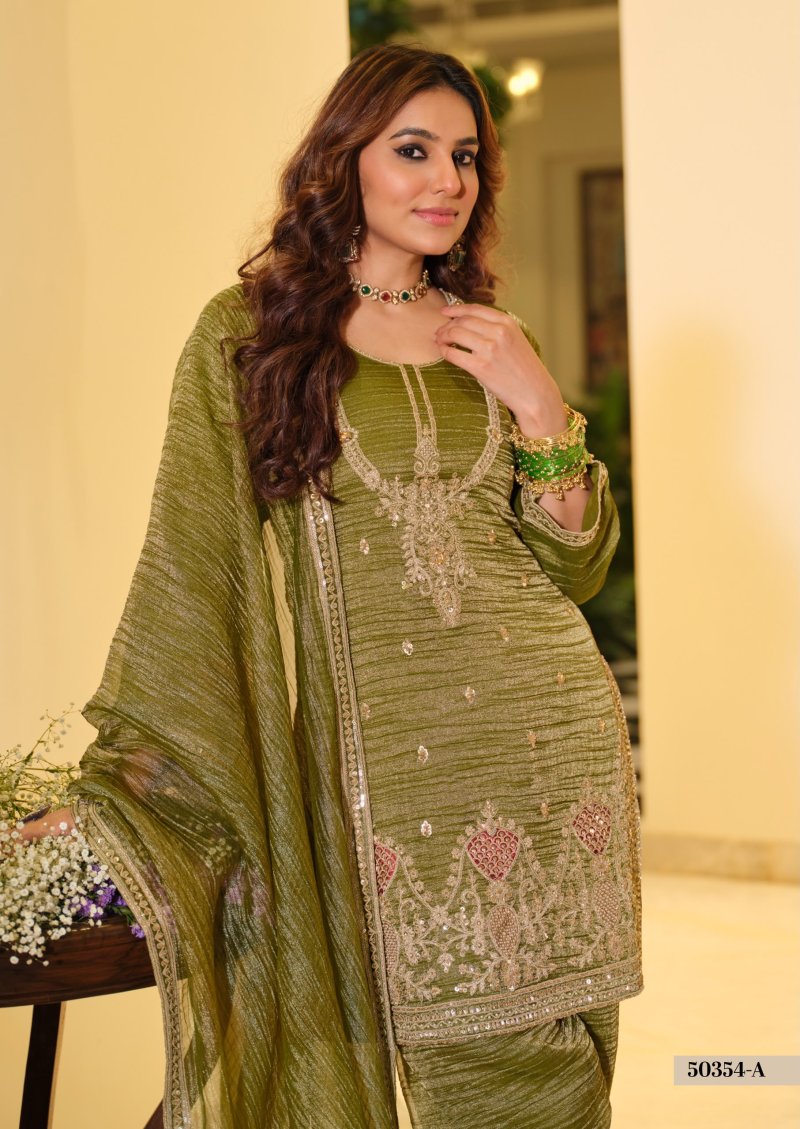 D 50354 A By Zaveri Salsa Beats Embroidery Readymade Suits 